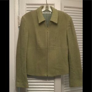 Tahari Zip Front Woven Jacket size 10